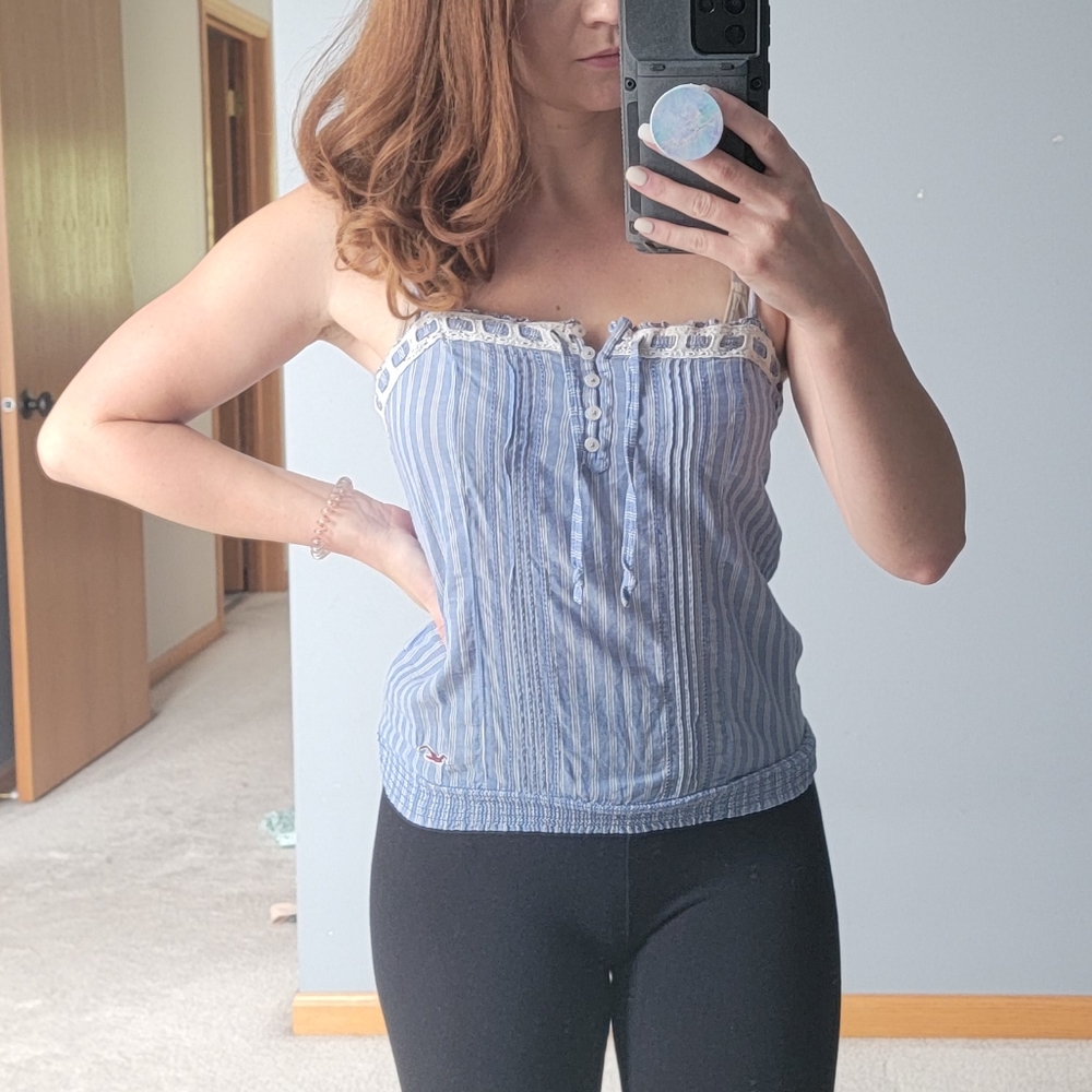 Hollister Stripped Y2K Spaghetti Top